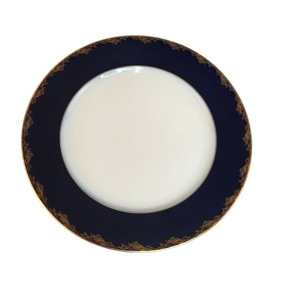 Rosenthal Classic Rose Frederick The Great Porcelain Dinner Plate Gold Trim Navy - Picture 6 of 10